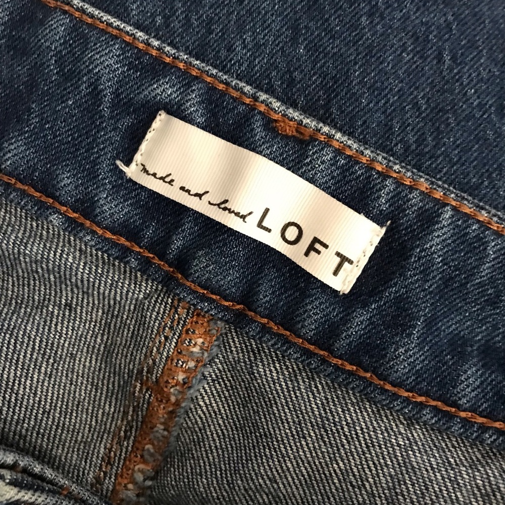 LOFT Women's Dark Blue Patch Pocket Jeans 28/6 - Picture 5 of 6